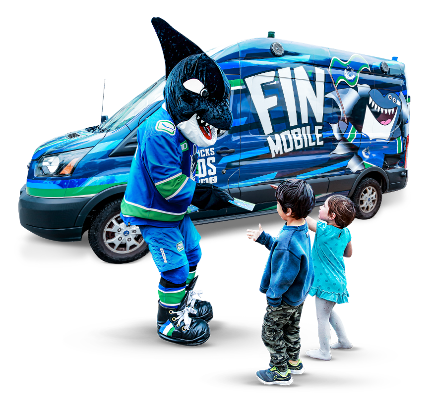 Fin takes the Fanboni out to hand out tickets to excited fans